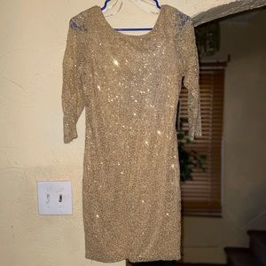 Gold shimmer dress